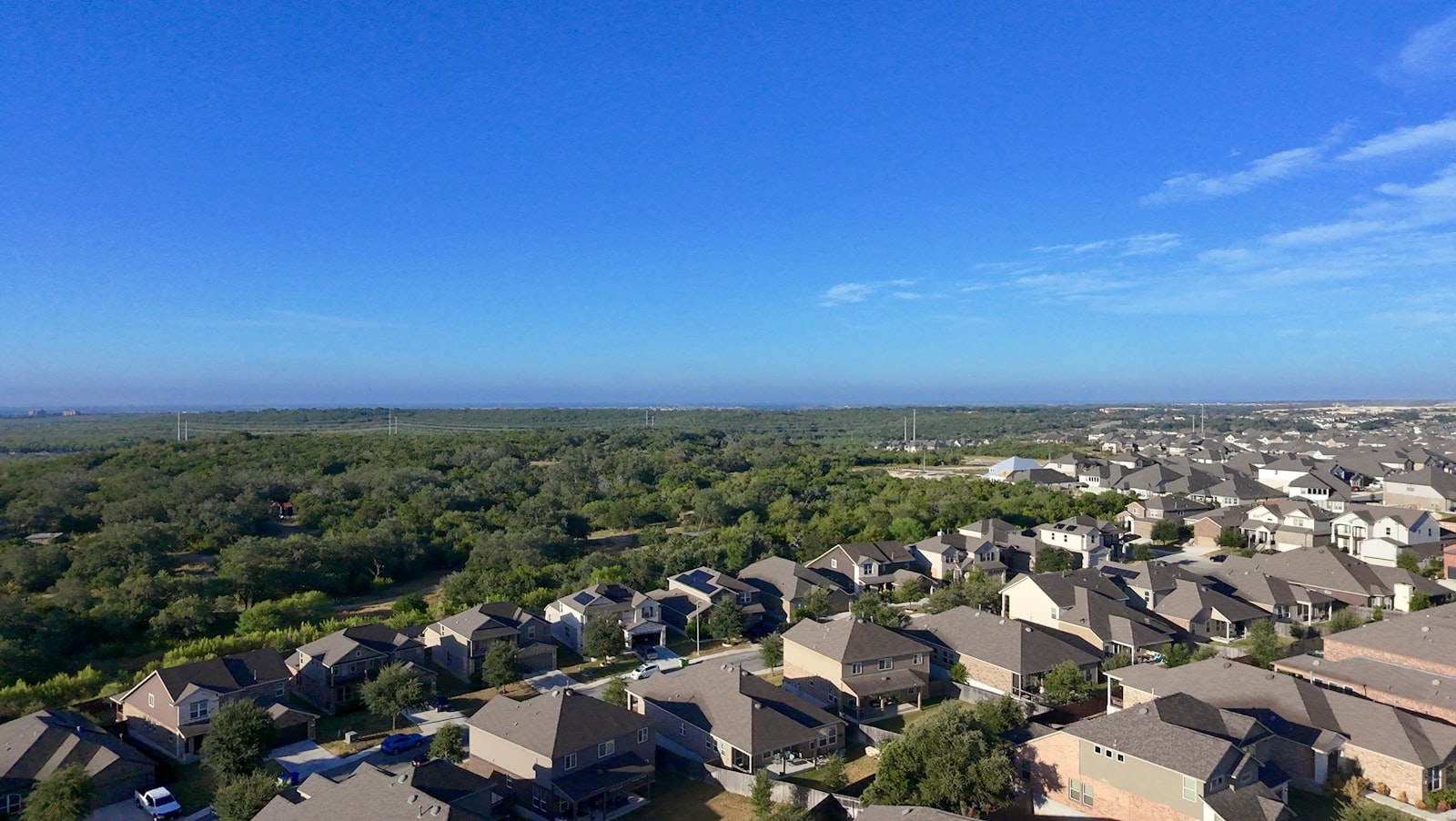 Suburban neighborhood in Cypress Texas