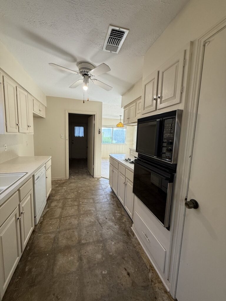 2830 Shadowdale Dr Houston TX kitchen galley toward the window